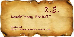 Komáromy Enikő névjegykártya
