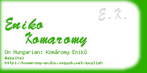 eniko komaromy business card