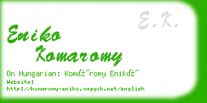 eniko komaromy business card